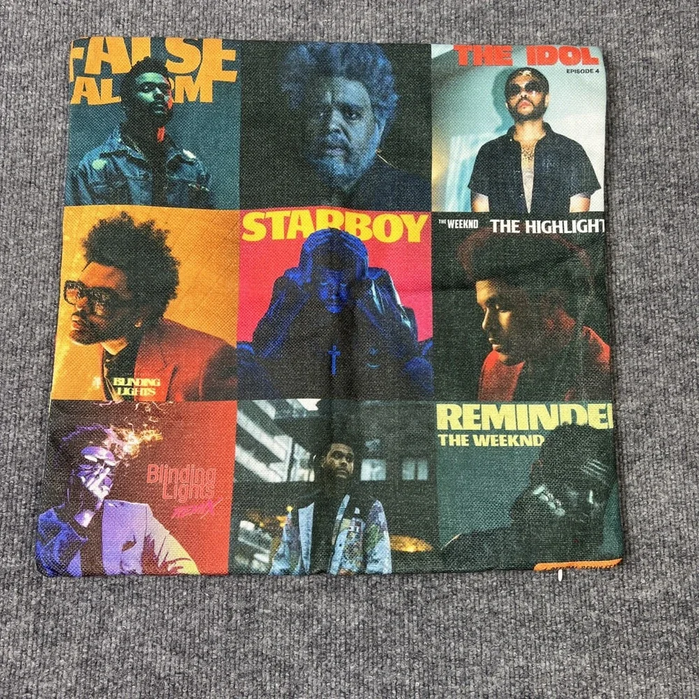 The weeknd Album Collage‎ Pillow Case Cover Bling Lights Starboy Reminder
